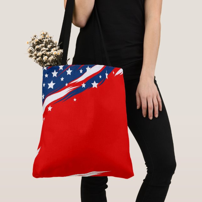 Patriotic Tote Bag (Close Up)