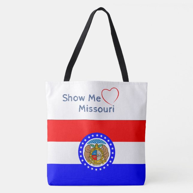 Patriotic Tote Show me Love Missouri  (Front)