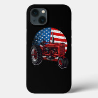 Patriotic Tractor American Flag Shirt Tractor Farm
