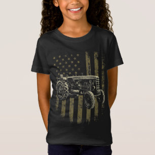 Patriotic Tractor American Flag Tractor Farm Gift T-Shirt