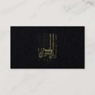 Patriotic Tractor American Flag Tractor Farm Men Business Card