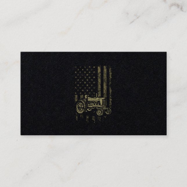 Patriotic Tractor American Flag Tractor Farm Men Business Card (Front)