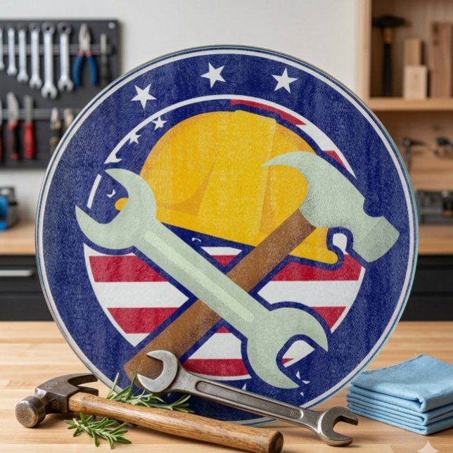Patriotic Tradesman Cutting Board (Creator Uploaded)