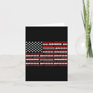 Patriotic Trains Flag For Train Enthusiasts And Ho Card