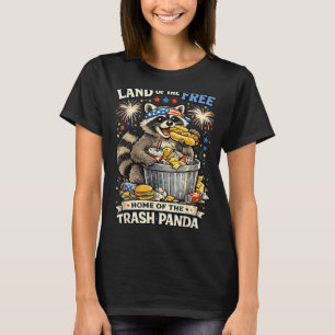 Patriotic Trash Panda Land Of The Free July 4th T-Shirt
