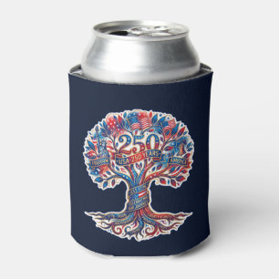 Patriotic Tree for America's 250th anniversary Can Cooler
