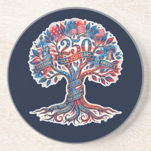 Patriotic Tree for America's 250th anniversary Coaster