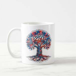 Patriotic Tree for America's 250th anniversary Coffee Mug