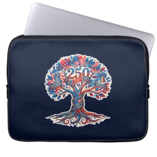 Patriotic Tree for America's 250th anniversary Laptop Sleeve