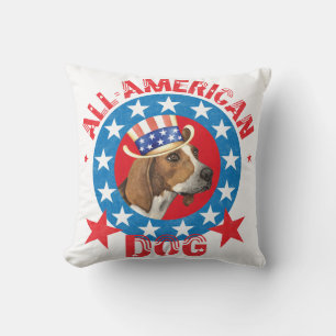 Patriotic Treeing Walker Cushion