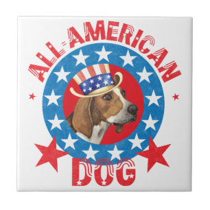 Patriotic Treeing Walker Tile