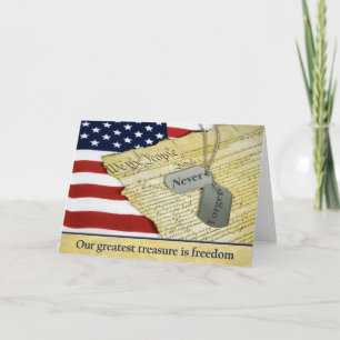 Patriotic Tribute Holiday Card