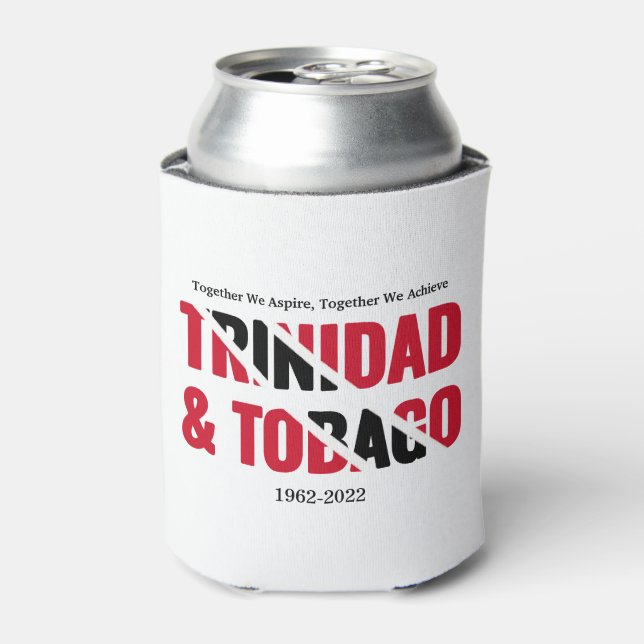 Patriotic TRINIDAD 60th Anniversary Can Cooler (Can Front)