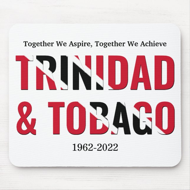 Patriotic TRINIDAD 60th Anniversary Mouse Mat (Front)