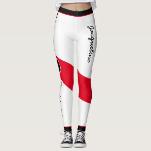 Patriotic Trinidad and Tobago Colours with Name Leggings