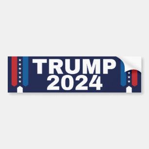Patriotic Trump 2024 Bumper Sticker