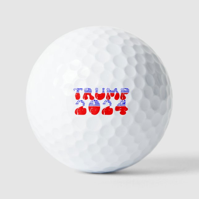 Patriotic Trump 2024 Retro Vintage  Golf Balls (Front)