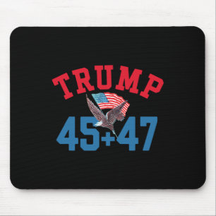 Patriotic Trump 45 And 47 Victory Winner Won Patri Mouse Mat