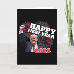 Patriotic Trump Happy New Year 2025 Daddys Home Ch Card