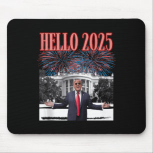 Patriotic Trump Hello 2025 New Year Eve Republican Mouse Mat