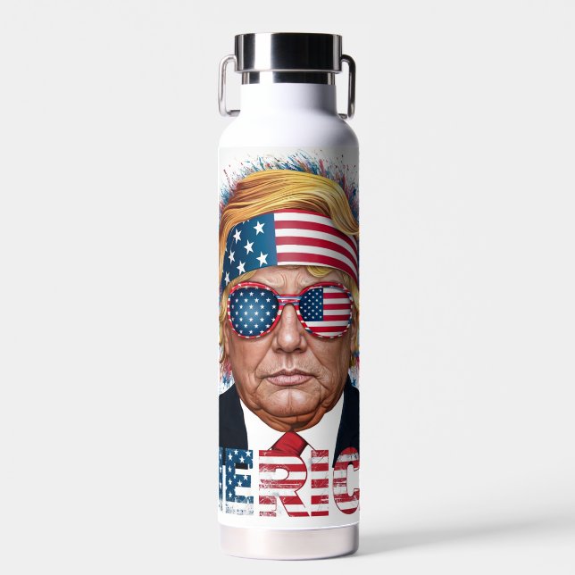 Patriotic Trump Water Bottle (Front)
