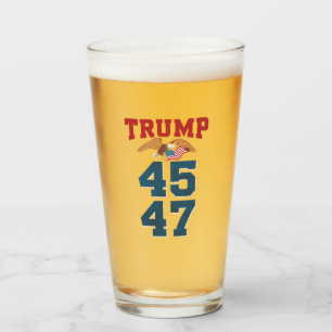 Patriotic Trump Won 45 and 47 Victory Winner Trump Glass
