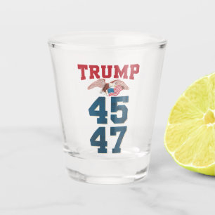 Patriotic Trump Won 45 and 47 Victory Winner Trump Shot Glass