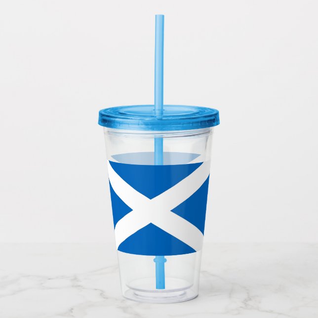 Patriotic Tumbler with flag of Scotland (Front)