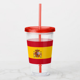 Patriotic Tumbler with flag of Spain