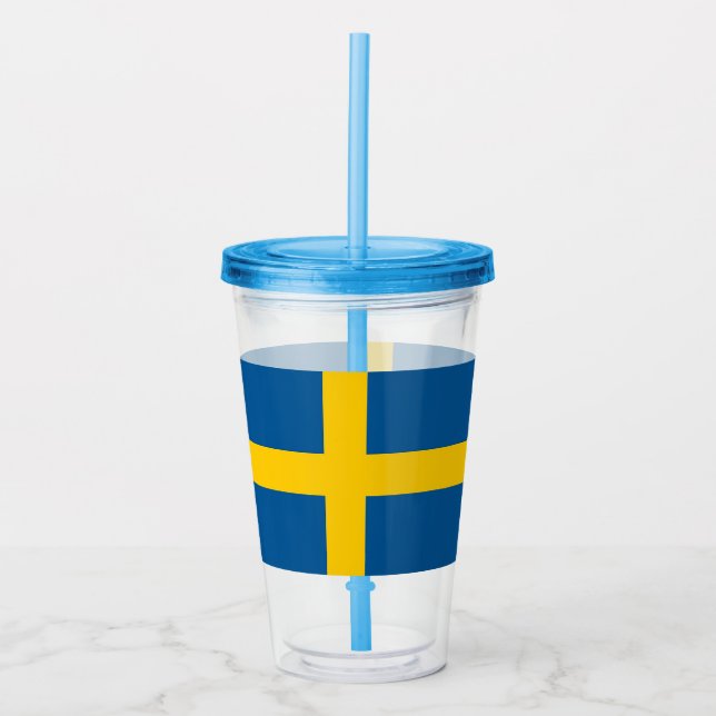 Patriotic Tumbler with flag of Sweden (Front)