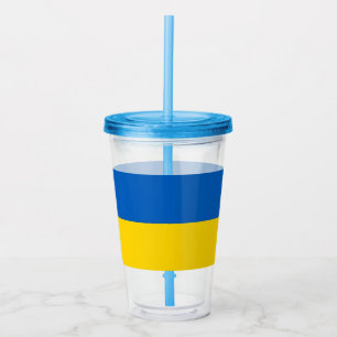 Patriotic Tumbler with flag of Ukraine