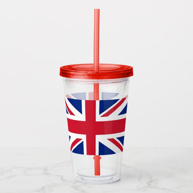 Patriotic Tumbler with flag of United Kingdom (Front)