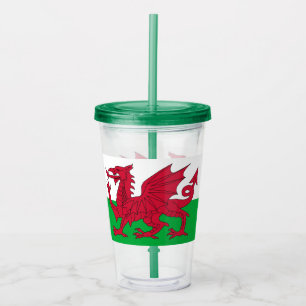 Patriotic Tumbler with flag of Wales