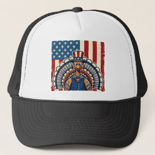 Patriotic Turkey Flag Vintage Engraving Shirt Desi Trucker Hat