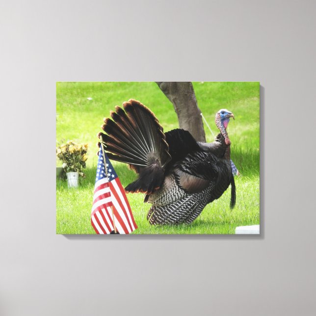 Patriotic Turkey Strut Canvas Print (Front)
