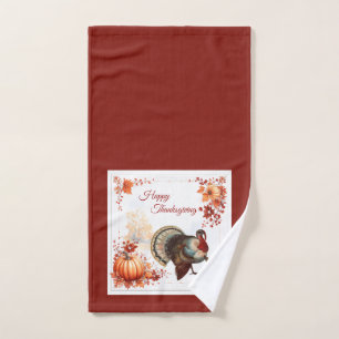 Patriotic Turkey Thanksgiving Hand Towel