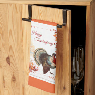 Patriotic Turkey Thanksgiving Tea Towel