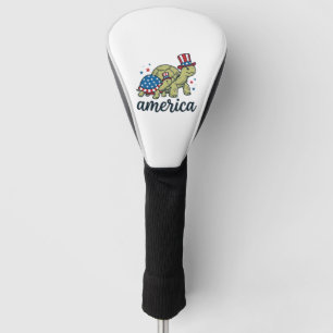 Patriotic Turtle America Vintage Engraving Design_ Golf Head Cover