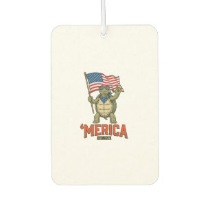Patriotic Turtle ‘Merica Vintage Vector Car Air Freshener