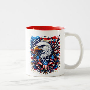 Patriotic Two-Tone Coffee Mug