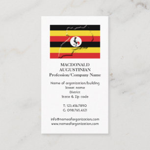 Patriotic   UGANDA FLAG   Photo Business Card