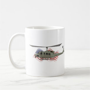 Patriotic UH-1N Iroquois Helicopter Coffee Mug