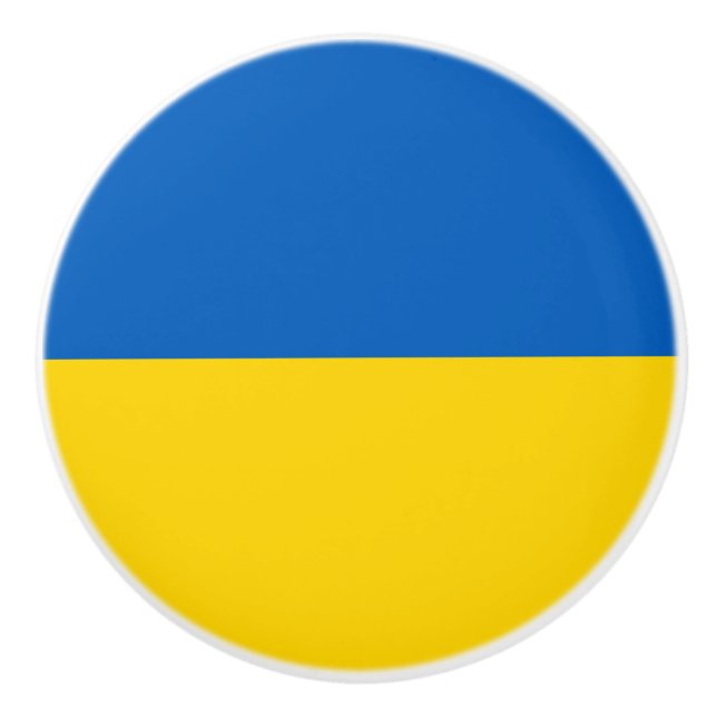 Patriotic Ukraine Flag Ceramic Knob (Front)