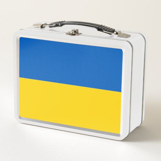 Patriotic Ukraine Flag Metal Lunch Box (Front)