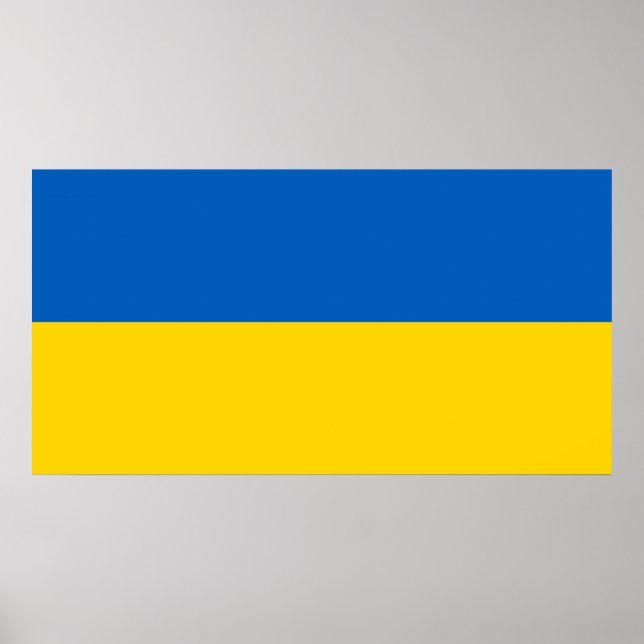 Patriotic Ukraine Flag Poster (Front)