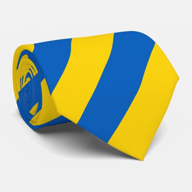 Patriotic Ukraine Flag Tie (Rolled)