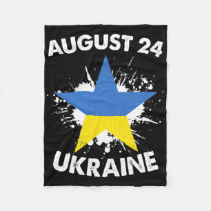 Patriotic Ukraine Pride Independence Day 2022 Ukra Fleece Blanket