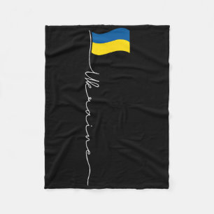 Patriotic Ukrainian Flag Fleece Blanket