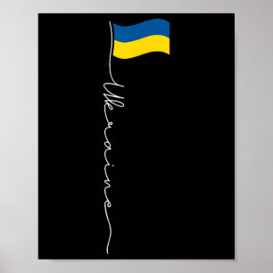 Patriotic Ukrainian Flag Poster
