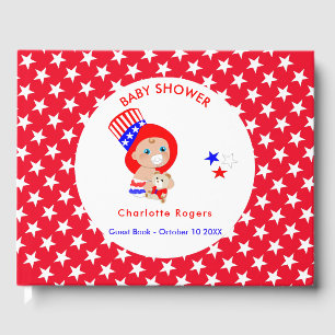 Patriotic Uncle Sam American Baby Personalised Guest Book